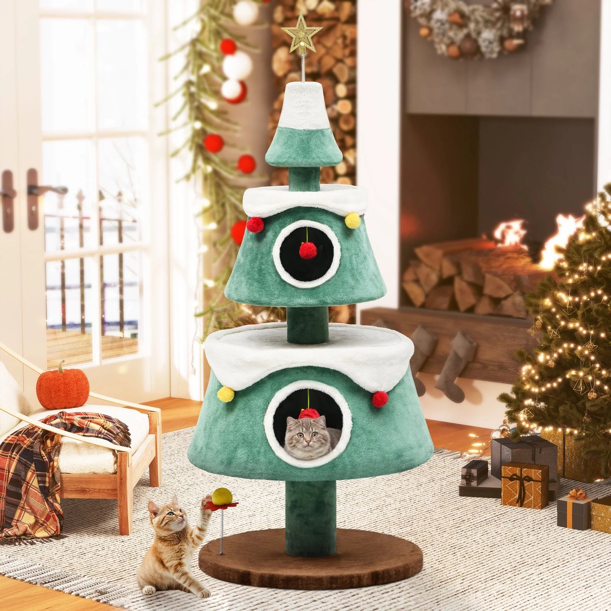 Yitahome 63-in Christmas Cat Tree